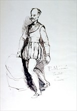 'Figure in 16th Century Costume', c1823-1870. Artist: Prosper Merimee