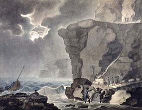 Landing of the Conspirators in the Cadoudal Affair at the Cliff of Biville...', 1771-1847. Artist: Armand Jules Marie Heraclius de Polignac