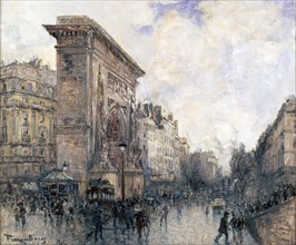 'Arc de Triomphe de la Porte St-Denis, Paris', c1875-1926. Artist: Frank Myers Boggs