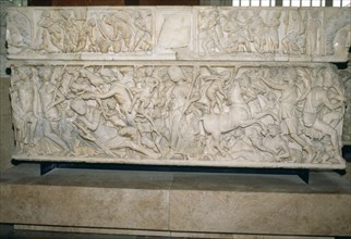 Roman sarcophagus with the legend of Selene and Endymion, 230-235 AD. Artist: Unknown