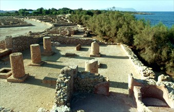 Coastal Roman ruins, Tunisia, 3rd century AD. Artist: Unknown