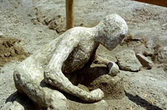 Person killed by the Pompeii eruption, 79 AD. Creator: Unknown.