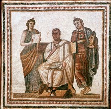 Virgil and the Muses, Roman mosaic from Sousse, Tunisia, 3rd century AD. Artist: Unknown