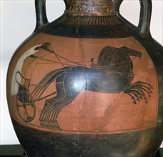 Greek vase depicting a chariot, c5th-6th century BC. Artist: Unknown