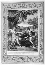Meleager presents the boar's head to Atalanta, 1733. Artist: Bernard Picart
