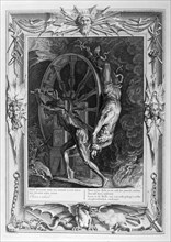 Ixion in Tartarus on the wheel, 1733. Artist: Bernard Picart