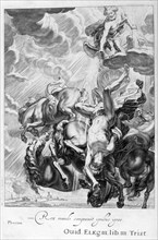 Phaeton struck down by Jupiter's thunderbolt, 1655. Creator: Unknown.