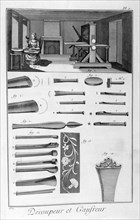 Embossed fabric maker, 1751-1777. Artist: Unknown