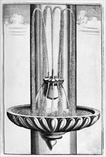 Ornamental fountain design, 1664. Artist: Georg Andreas Bockler