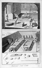 Leather tanning, 1751-1777. Artist: Unknown