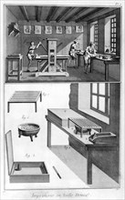 Interior of a Printing Works, 1751-1777. Artist: Unknown