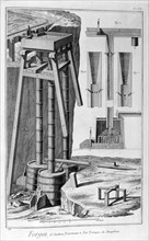 Smelting iron furnace, 1751-1777. Artist: Unknown