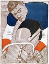 Edmond Jacquelin, French cycling champion, 1902. Artist: Unknown