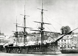 French warship, 'l'Ocean', 1868. Artist: Unknown