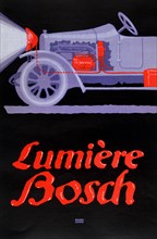 French advertisement for Bosch car headlamps, 1913. Artist: Bern Hard