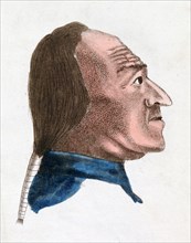 The facial characteristics of a quick tempered person, 1808. Artist: Johann Kaspar Lavater
