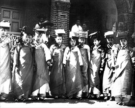 Korean Girls, 1900. Artist: Unknown