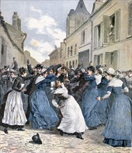 The taking away of the insane in Villejuif, Paris, 1891. Artist: Henri Meyer