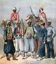 The French colonial forces, 1891.  Artist: Henri Meyer