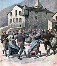 The Farandole, Andorra, 1891. Artist: Henri Meyer