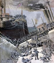 An Accident Aboard the 'Victoria', 22 June 1893.  Artist: Henri Meyer