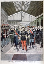Arrival of General Tchertkoff (Chertkov), Russian ambassador to France, Paris, 1895. Artist: Unknown