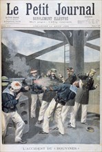 Accident on the French warship 'Bouvines', 1895. Artist: Oswaldo Tofani