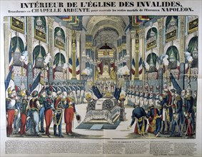 Remains of Napoleon I are brought to Les Invalides in Paris, 15th December, 1840, 19th century. Artist: Unknown