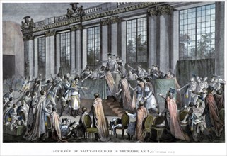 'The coup d'état of the 18th Brumaire (9th November), 1799', 19th century. Artist: Unknown