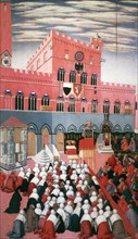 'La predica di San Bernardino', c1426-1481. Artist: Sano di Pietro