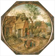 'Passage through the Village', c1584-1637. Artist: Pieter Brueghel the Younger