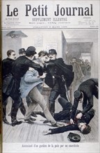 Assassination of a Policeman by an Anarchist, 1895. Artist: Lionel Noel Royer
