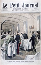 The President of the Republic, Felix Faure, visiting Saint-Antoine Hospital, Paris, 1895. Artist: Unknown