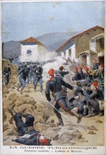 Battle of Meluna, Greco-Turkish War, 1897. Artist: Henri Meyer