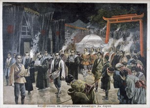 Funeral of the Empress Dowager of Japan, 1897. Artist: F Meaulle