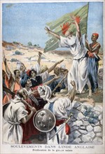 Preaching 'Holy War' during an uprising in British India, 1897. Artist: F Meaulle