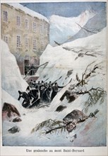 Avalanche at Mont Saint-Bernard, Switzerland, 1897. Artist: Henri Meyer