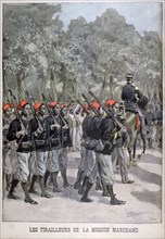 Riflemen, France, 1899. Artist: Oswaldo Tofani