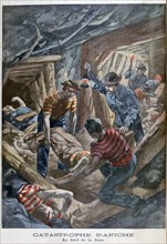 Mine collapse, Aniche, France, 1900. Artist: Unknown