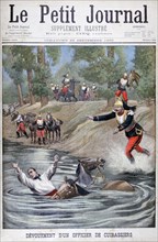 Self-sacrifice of a French cuirassier, 1900. Artist: Unknown