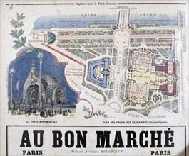 Plan of the Porte Monumentale and Palais des Beaux-Arts, 1900. Artist: Unknown