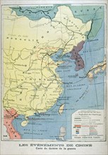 Map of the theatre of the war in China, 1900. Artist: Unknown