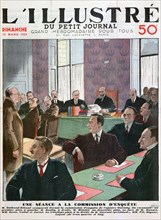 A meeting of the board of enquiry, 1934. Artist: Unknown