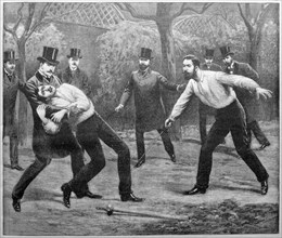 Mortal duel on the Grande Jatte, 1903. Artist: Unknown