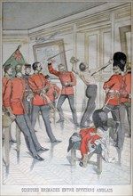 Odious behaviour between English officers, 1903. Artist: Unknown