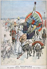 The large annual caravans heading north, Gourara, Algeria, 1903. Artist: Unknown
