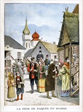 The barrel fete, Russia, 1901. Artist: Unknown