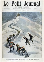 Alpine hunters on Mont Blanc, 1901. Artist: Unknown