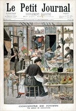 Toymaking contest: workshop of competitors, 1901. Artist: Unknown