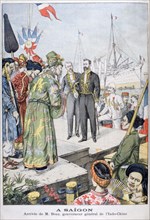 Arrival in Saigon of Paul Beau, Governor General of Indochina, 1902. Artist: Unknown